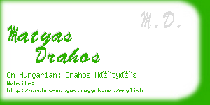 matyas drahos business card